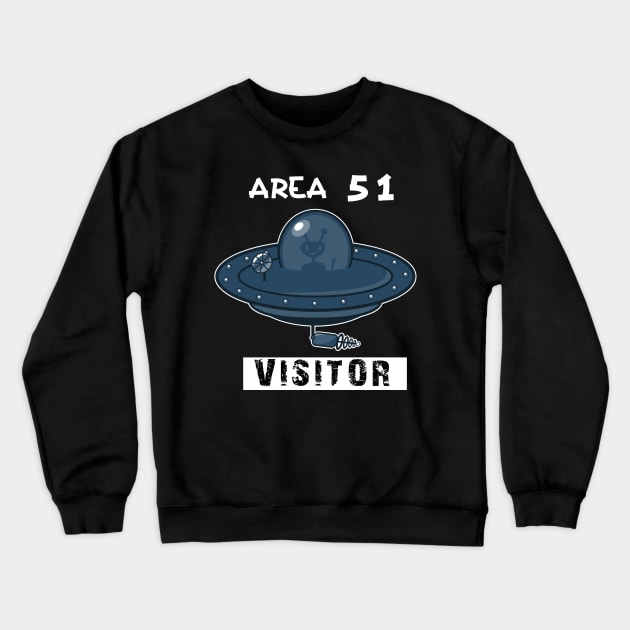 area 51 shirt visitor Crewneck Sweatshirt by key_ro